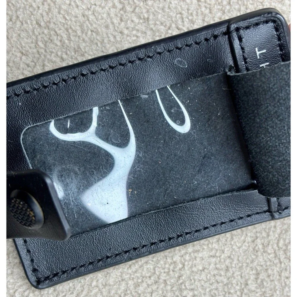 MyGoFlight Black Leather Luggage Tag MGF
